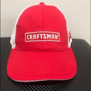 Craftsman Baseball Hat Cap Red‎ White ACE  Trucker With Mesh Back SnapBack NEW